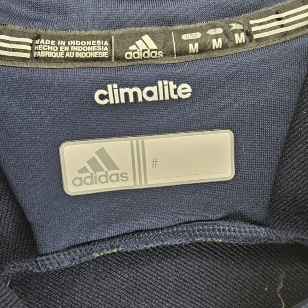 Adidas, Blue, Yellow, Top, Size: M